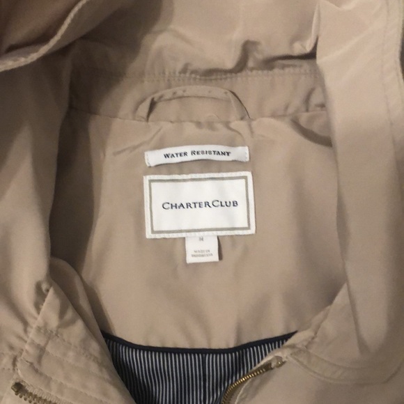 Rain jacket - charter Club size medium Nwt - Picture 2 of 4